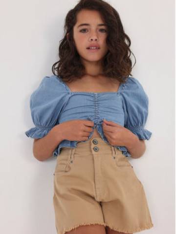Mayoral Блузка 6197 Голубий Regular Fit Mayoral Блузка 6197 Голубий Regular Fit