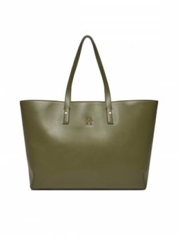 Tommy Hilfiger Сумка Th Chic Tote AW0AW16302 Зелений Tommy Hilfiger Сумка Th Chic Tote AW0AW16302 Зелений