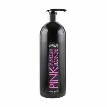 Питательный шампунь для волос Profis Cosmetic Pink Blonde Shampoo с экстрактом клубники, 1 л Питательный шампунь для волос Profis Cosmetic Pink Blonde Shampoo с экстрактом клубники, 1 л