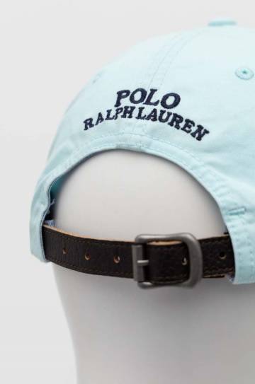 Кепка Polo Ralph Lauren цвет бирюзовый с принтом Кепка Polo Ralph Lauren цвет бирюзовый с принтом