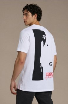 Бавовняна футболка з принтом Scarface - білий