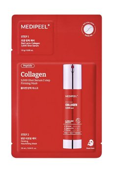 Двухэтапная маска для лица Medi-Peel Red Lacto Collagen 3000 Shot Serum 2 Step Mask, 1 шт