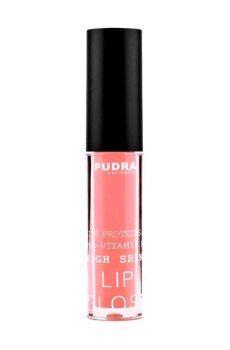 Блеск для губ Pudra Cosmetics High Shine Lip Gloss с протеинами шелка та провитамином B5, 02 Rose Nude, 2.5 г