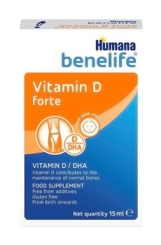 Детский витамин Д3 и ДГК Humana Benelife D3 + DHA, в каплях, 15 мл