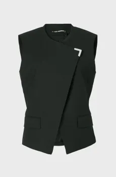 Женский черный жилет METAL DETAIL Черный 42 Karl Lagerfeld B1W14007