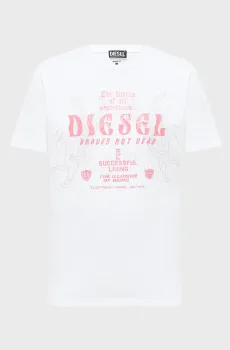 Мужская белая футболка T-JUST-FENIX Белый L Diesel A22489 RPATI