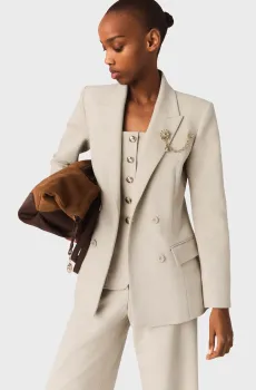 Женский бежевый жакет Бежевый 36 MAJE MFPVE00760_Beige