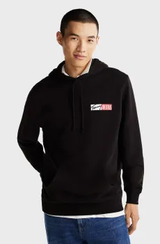 Мужское черное худи TJM REG ENTRY GRAPHIC HOODIE EXT Черный L Tommy Jeans DM0DM20257