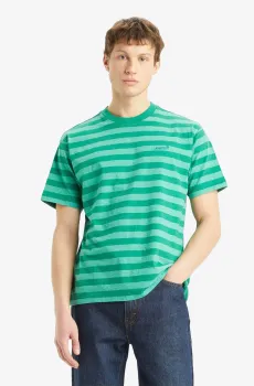 Мужская зеленая футболка в полоску Зеленый XL Levi’s® A0637;0106
