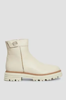 Женские бежевые кожаные сапоги Бежевый 38 Baldinini D4B083A1VISH;VAPL