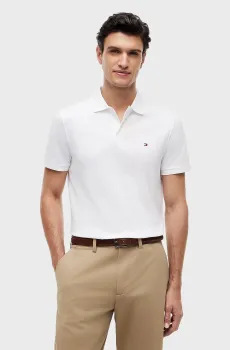 Мужское белое поло BUBBLE Белый M Tommy Hilfiger MW0MW39306