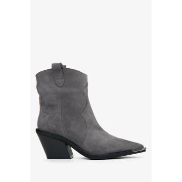 Козаки замшеві сірі Estro ER00114049