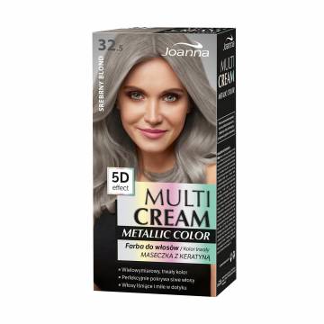 Краска для волос Joanna Multi Cream Metallic Color 32.5 Серебристый блонд, 100 мл Краска для волос Joanna Multi Cream Metallic Color 32.5 Серебристый блонд, 100 мл