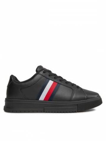 Tommy Hilfiger Снікерcи Supercup Lth Stripes Ess FM0FM04895 Чорний Tommy Hilfiger Снікерcи Supercup Lth Stripes Ess FM0FM04895 Чорний