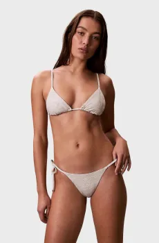 Женский серый лиф от купальника с узором TRIANGLE Серый L Calvin Klein LV00Q62697