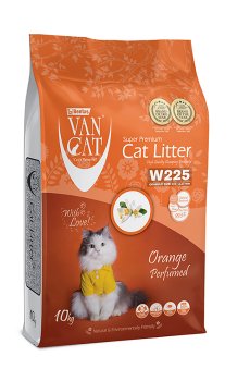 Бентонитовый наполнитель для кошачьего туалета VanCat Super Premium с ароматом апельсина, 10 кг