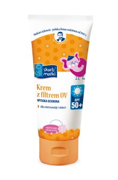 Детский крем с УФ-фильтром Skarb Matki SPF 50+ для младенцев и детей, 75 мл
