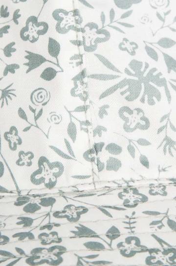 Детская двусторонняя хлопковая шляпа Coccodrillo цвет зелёный хлопковый