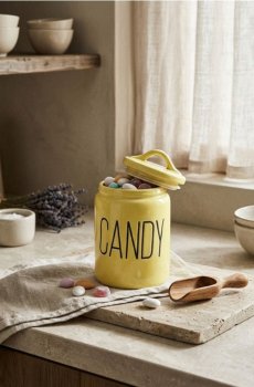 Контейнер для їжі з кришкою - світло-жовтий