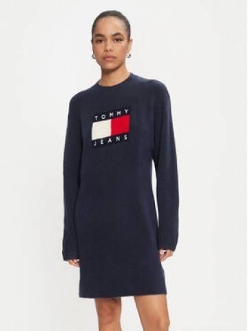 Tommy Jeans Трикотажна сукня DW0DW18719 Cиній Loose Fit Tommy Jeans Трикотажна сукня DW0DW18719 Cиній Loose Fit