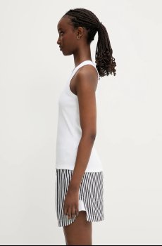 Хлопковый топ Coperni Rib Logo Tank