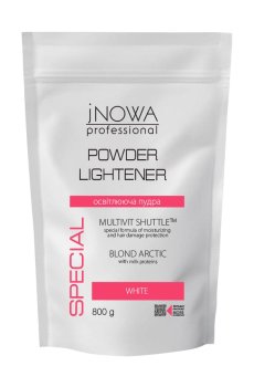 Осветляющая пудра для волос jNOWA Professional Blond Arctic Powder Lightener беспыльная, белая, 800 г