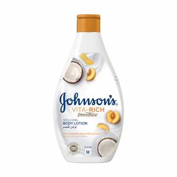 Расслабляющий лосьон для тела JOHNSON’S Vita-Rich Smoothies, с йогуртом, кокосом и экстрактом персика, 400 мл Расслабляющий лосьон для тела JOHNSON’S Vita-Rich Smoothies, с йогуртом, кокосом и экстрактом персика, 400 мл
