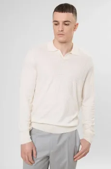 Мужское белое шелковое поло Белый L BOSS 50555201;118