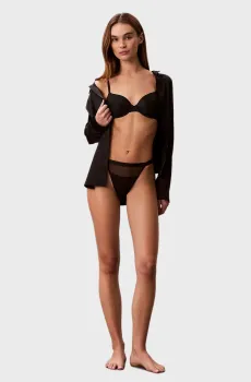 Женские черные трусики HIGH WAISTED BIKINI Черный M Calvin Klein LV00QF8732