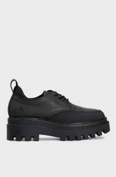 Женские черные дерби FLATFORM LACEUP DERBY Черный 39 Calvin Klein YW0YW01502