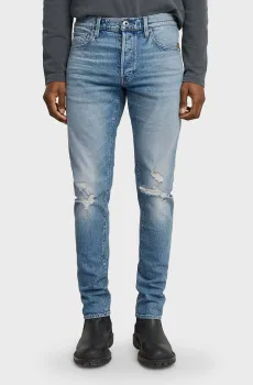 Мужские голубые джинсы 3301 Slim Голубой 34-34 G-Star RAW 51001,D936