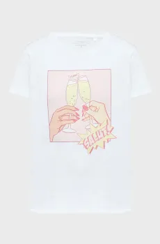 Женская белая футболка Белый S Guess W6GI32.K3301;G011