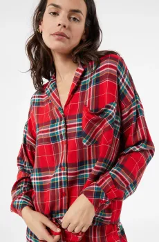 Женская красная рубашка в клетку EUNICE Красный XL Etam 6537122