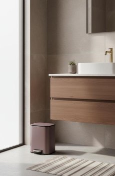 Смітник із педаллю для відкривання - пильно-рожевий