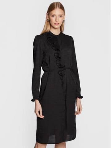 TWINSET Сукня-сорочка 222TT2422 Чорний Regular Fit TWINSET Сукня-сорочка 222TT2422 Чорний Regular Fit