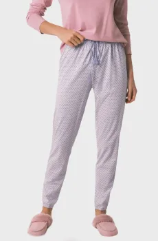 Женские голубые брюки с узором Голубой XS womensecret 3702248