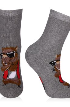 Детские носки AmiGO махровые, капибара, размер 20-22