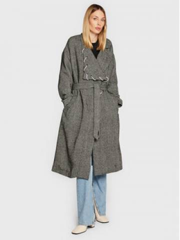 TWINSET Демісезонний плащ 222AP237A Сірий Regular Fit TWINSET Демісезонний плащ 222AP237A Сірий Regular Fit