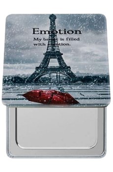 Зеркальце Cosmo Shop Emotion прямоугольное, 8.5*6.3 см, 1 шт (M5575-1)