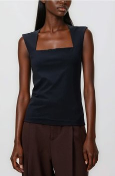 Reserved - Гладкий топ - чорний - 065HT-99X