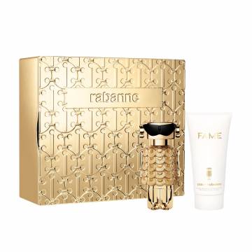 Парфюмированный набор женский Rabanne Fame Intense (парфюмированная вода, 50 мл + лосьон для тела, 75 мл) Парфюмированный набор женский Rabanne Fame Intense (парфюмированная вода, 50 мл + лосьон для тела, 75 мл)