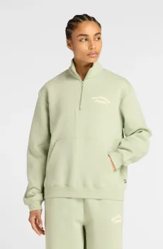 Женский зеленый реглан NB Linear Heritage Fleece Half Zip Зеленый XL New Balance WT53511GAS