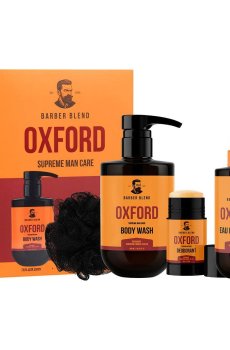 Подарочный набор для мужчин Barber Blend Oxford (одеколон, 150 мл + гель для душа, 500 мл + дезодорант, 50 г + мочалка, 1 шт)