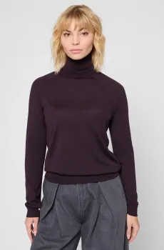 Женский бордовый шерстяной гольф Бордовый XS BOSS 50548298;557