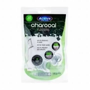 Зубная нить Beauty Formulas Active Oral Care Charcoal Flossers с активированным углем, 30 шт Зубная нить Beauty Formulas Active Oral Care Charcoal Flossers с активированным углем, 30 шт
