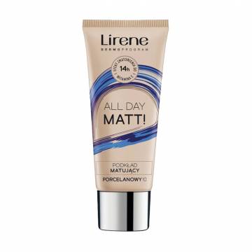 Матирующий тональный флюид для лица Lirene Nature Matte Fluid, 10 Porcelain, 30 мл Матирующий тональный флюид для лица Lirene Nature Matte Fluid, 10 Porcelain, 30 мл