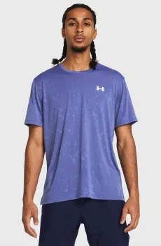 Мужская фиолетовая футболка UA LAUNCH SPLATTER SS Фиолетовый S Under Armour 1382586-561