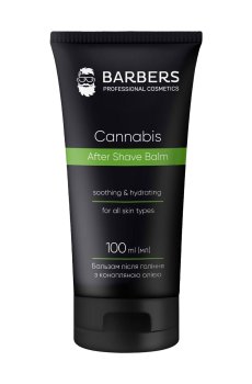 Мужской бальзам после бритья Barbers After Shave Balm Cannabis с конопляным маслом, 100 мл