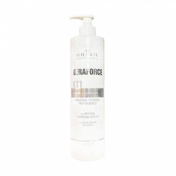 Подготовительный шампунь для волос Brelil Keraforce KT1 Universal Technical Prep Shampoo, 500 мл Подготовительный шампунь для волос Brelil Keraforce KT1 Universal Technical Prep Shampoo, 500 мл