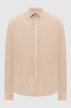 Бежевая рубашка из льна